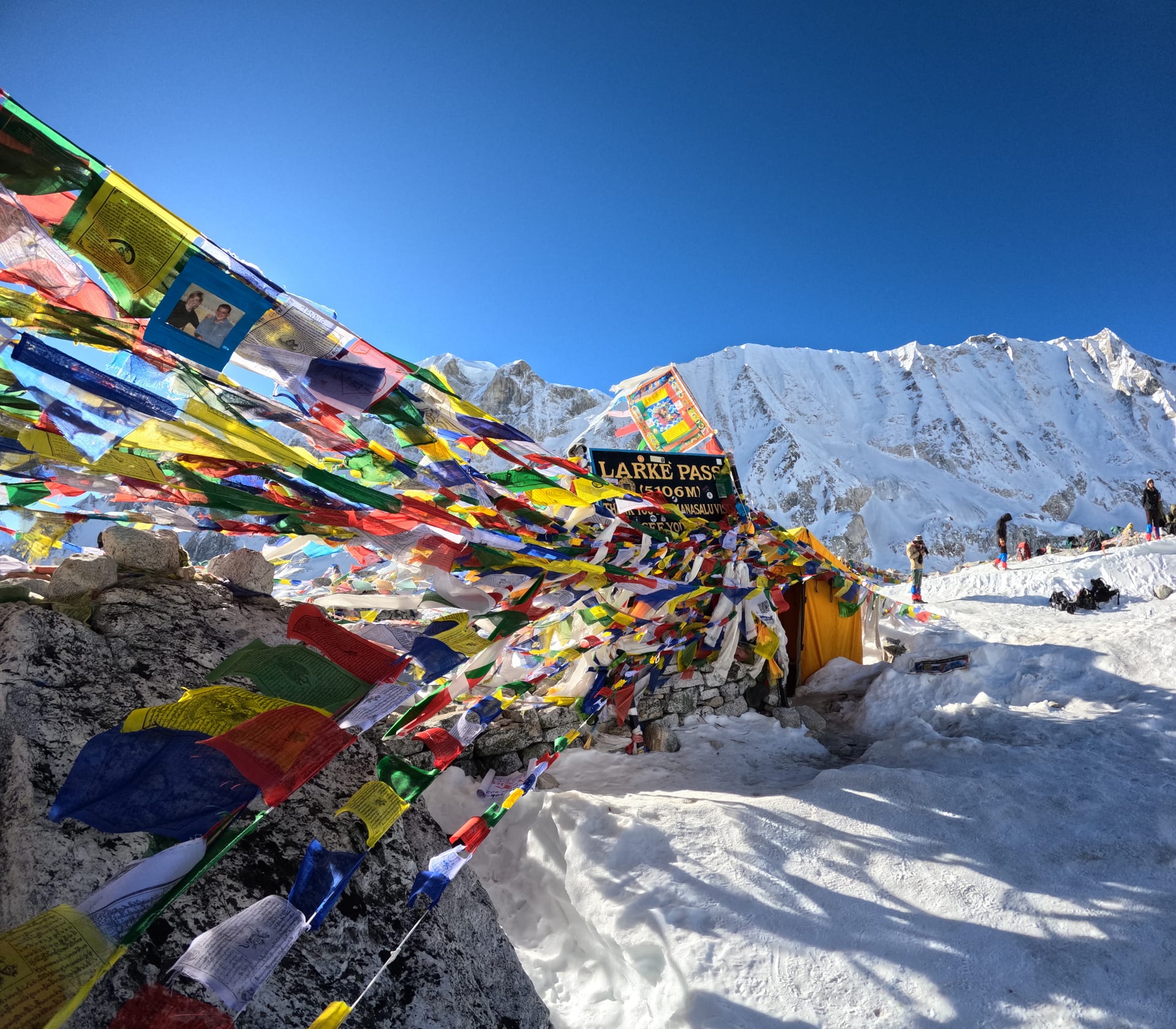 Arid high-altitude Himalayan landscape on the Manaslu Circuit, the kind of dry valley terrain that sits in the rain-shadow belt where June trekking still works in Nepal.